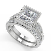 Zoey 4 Prong Solitaire Princess Cut Diamond Engagement Ring - Nivetta